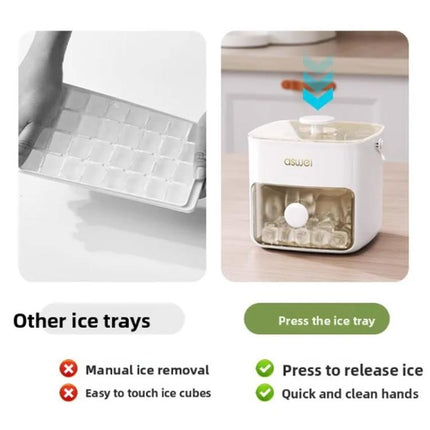 Easy Press 48 Ice Cube Maker Tray Party Bar Ice Cube Maker Mould Ice Storage Box