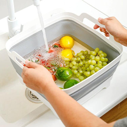 Foldable Multipurpose Basin Collapsible Washing Up Bowl Camping Sink Travel UK