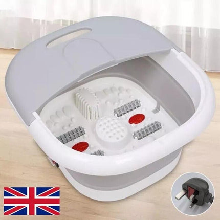 500W Electric Foot Spa Massager with Infrared Heat, Bubbles & Reflexology Rollers