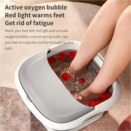 500W Electric Foot Spa Massager with Infrared Heat, Bubbles & Reflexology Rollers