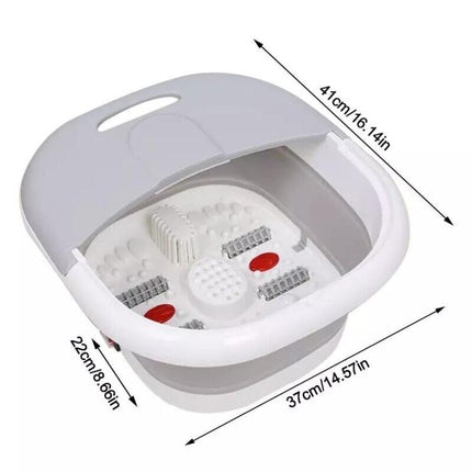 500W Electric Foot Spa Massager with Infrared Heat, Bubbles & Reflexology Rollers