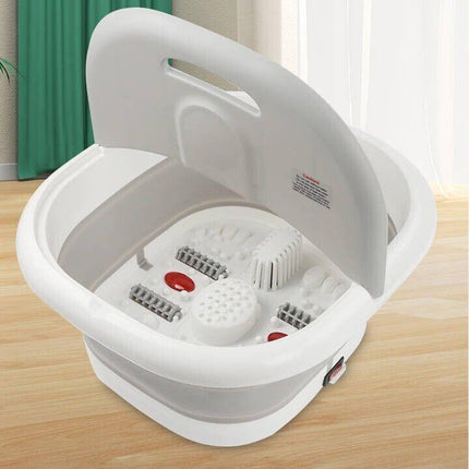 500W Electric Foot Spa Massager with Infrared Heat, Bubbles & Reflexology Rollers