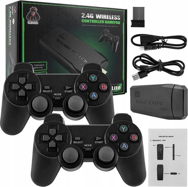 64G 20000+ Retro Games Video Game Console TV Stick 4K HDMI Wireless Controller~