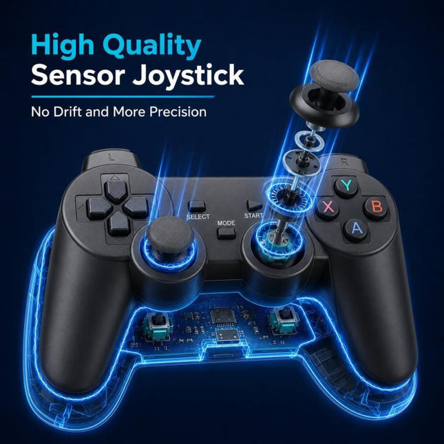 64G 20000+ Retro Games Video Game Console TV Stick 4K HDMI Wireless Controller~