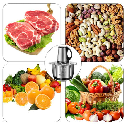 5L Electric Food Processor with 500W Motor and 3 Speed Modes