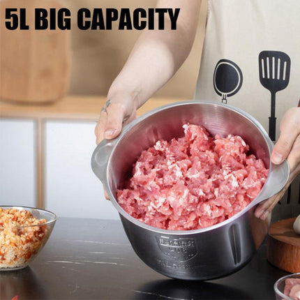 5L Electric Food Processor with 500W Motor and 3 Speed Modes