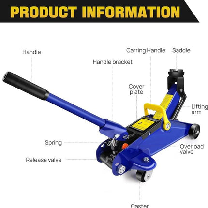 Trolley Jack 2 Ton Tonne Low Profile Hydraulic Floor Lifting Car Van Garage New