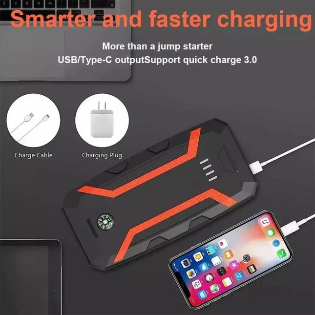 9000A Car Jump Starter 12V Auto Battery Booster Power Bank Pack USB Fast Charger