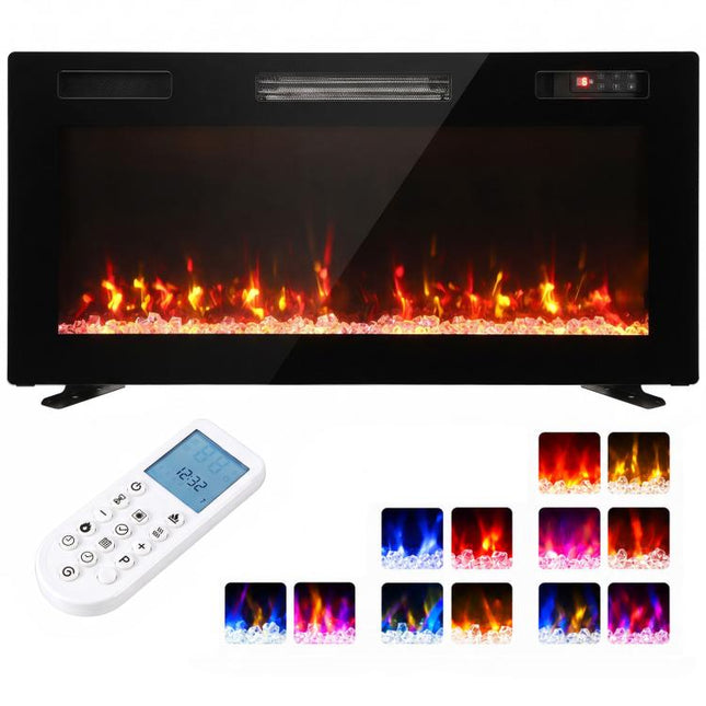 Ultra Thin Electric Heater 92cm/36" Wall Mounted Recessed Freestanding 12 Colours