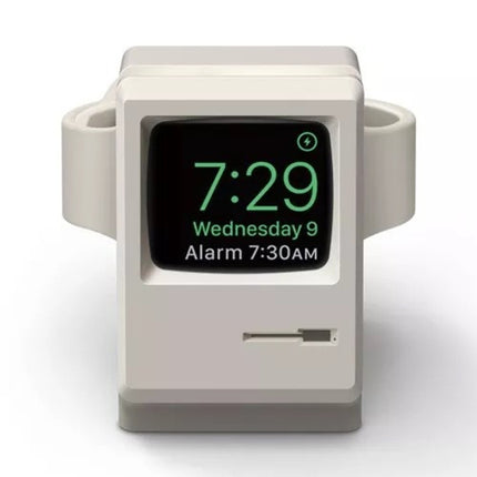 Retro Style Silica Gel Apple Watch Charging Dock Stand Holder Station