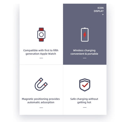 ROCK W26 Portable Magnetic Wireless Charger for Apple Watch