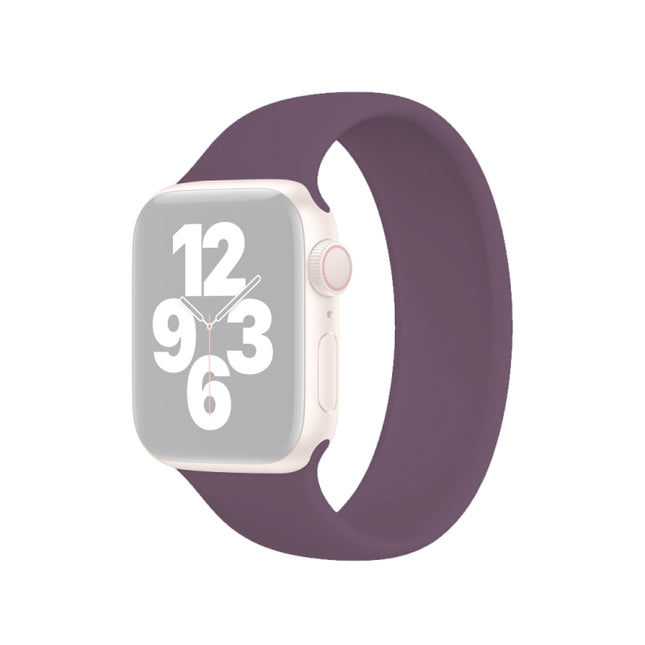 For Apple Watch Ultra 49mm&Watch Ultra 2 49mm / Series 10 46mm / 9&8&7 45mm / SE 3&SE 2&6&SE&5&4 44mm / 3&2&1 42mm Solid Color Elastic Silicone Watch Band, Size:L 156mm