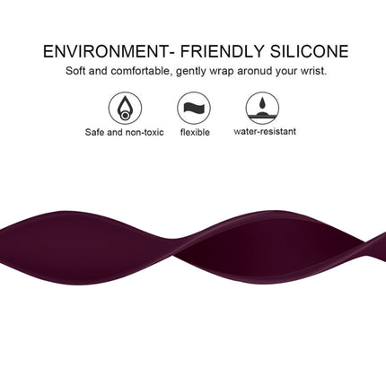 For Apple Watch Ultra 49mm&Watch Ultra 2 49mm / Series 10 46mm / 9&8&7 45mm / SE 3&SE 2&6&SE&5&4 44mm / 3&2&1 42mm Solid Color Elastic Silicone Watch Band, Size:L 156mm