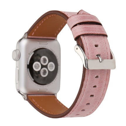 For Apple Watch Series 10 42mm / 9&8&7 41mm / SE 3&SE 2&6&SE&5&4 40mm / 3&2&1 38mm Fresh Style Genuine Leather Watch Band, 38mm
