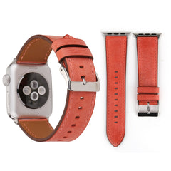 For Apple Watch Series 10 42mm / 9&8&7 41mm / SE 3&SE 2&6&SE&5&4 40mm / 3&2&1 38mm Fresh Style Genuine Leather Watch Band, 38mm