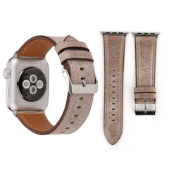 For Apple Watch Series 10 42mm / 9&8&7 41mm / SE 3&SE 2&6&SE&5&4 40mm / 3&2&1 38mm Fresh Style Genuine Leather Watch Band, 38mm