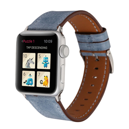 For Apple Watch Ultra 49mm&Watch Ultra 2 49mm / Series 10 46mm / 9&8&7 45mm / SE 3&SE 2&6&SE&5&4 44mm / 3&2&1 42mm Fresh Style Genuine Leather Watch Band, 42mm