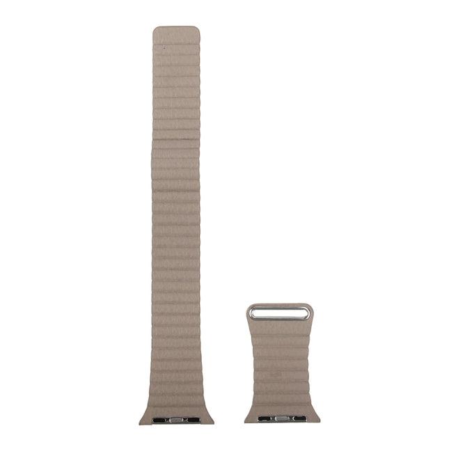 For Apple Watch 38mm Loop Magnetic Closure Clasp PU Leather Watch Band