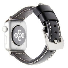 Leather Wrist Watch Band with Stainless Steel Buckle for Apple Watch Series 3 & 2 & 1 42mm, 42mm