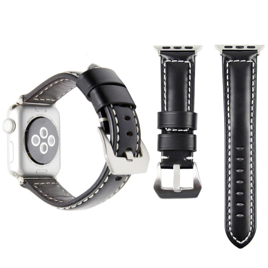 Leather Wrist Watch Band with Stainless Steel Buckle for Apple Watch Series 3 & 2 & 1 42mm, 42mm