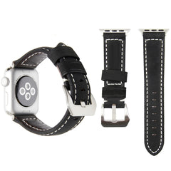 Leather Wrist Watch Band with Stainless Steel Buckle for Apple Watch Series 3 & 2 & 1 42mm, 42mm