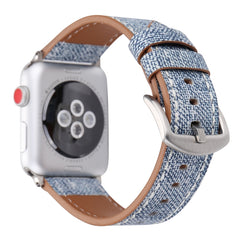 For Apple Watch Series 10 42mm / 9&8&7 41mm / SE 3&SE 2&6&SE&5&4 40mm / 3&2&1 38mm Simple Fashion Genuine Leather Cowboy Pattern Watch Band, 38mm