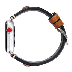 For Apple Watch Series 3 & 2 & 1 42mm Simple Fashion Cowhide Big Eyes Pattern Watch Band, 42mm