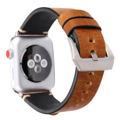 For Apple Watch Series 3 & 2 & 1 42mm Simple Fashion Cowhide Big Eyes Pattern Watch Band, 42mm