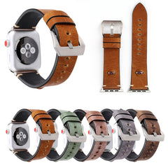 For Apple Watch Series 3 & 2 & 1 42mm Simple Fashion Cowhide Big Eyes Pattern Watch Band, 42mm