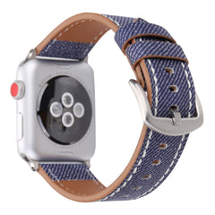 For Apple Watch Ultra 49mm&Watch Ultra 2 49mm / Series 10 46mm / 9&8&7 45mm / SE 3&SE 2&6&SE&5&4 44mm / 3&2&1 42mm Simple Fashion Genuine Leather Cowboy Pattern Watch Band, 42mm