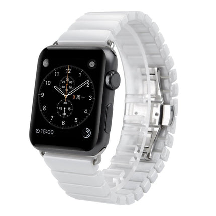 For Apple Watch Ultra 49mm&Watch Ultra 2 49mm / Series 10 46mm / 9&8&7 45mm / SE 3&SE 2&6&SE&5&4 44mm / 3&2&1 42mm Delicate Ceramics Wrist Watch Band