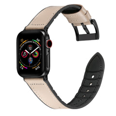 Solid Color TPU + Stainless Steel Watch Band for Apple Watch Series 3 & 2 & 1 42mm, 42mm