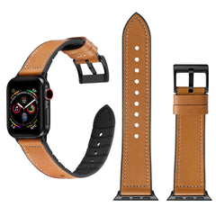 Solid Color TPU + Stainless Steel Watch Band for Apple Watch Series 3 & 2 & 1 42mm, 42mm