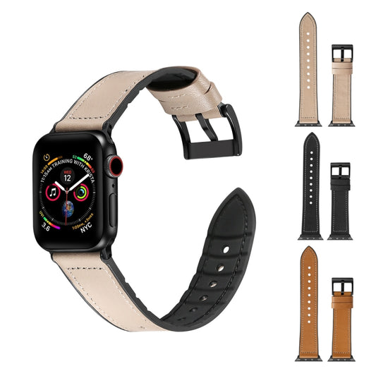 Solid Color TPU + Stainless Steel Watch Band for Apple Watch Series 3 & 2 & 1 42mm, 42mm