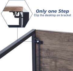 mcc direct Folding Desk Workstation Foldable Computer Desk for Office Home Study Writing Table No Assembly Miami-100cm