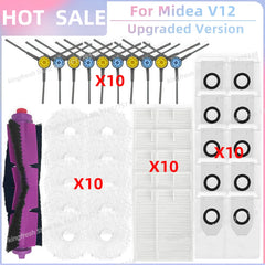 Fit for 미디어 Midea V12 / Eureka J12 Ultra Replacement Parts Accessories Main Roller Side Brush Hepa Filter Mop Cloth Dust Bag
