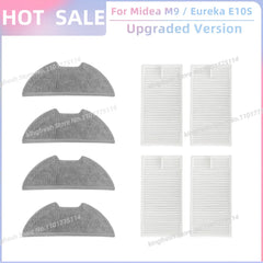 Fit For ( Midea M9, Eureka E10S, Eureka E20 Plus, Midea VCR S10 Plus, PObode A8 ) Parts Main Roller Side Brush Filter Mop Cloth