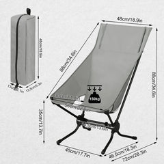 WOLTU Folding Camping Chair Ultralight Aluminium Outdoor Lounge Fishing Chair with Carry Bag for Outdoor Beach Garden BBQ Picnic