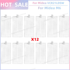 Fit For Midea VCR21LDSW / Midea M6 / Eureka NER600 Robot Vacuum Parts Main Roller Side Brush Hepa Filter Mop Cloth Accessories