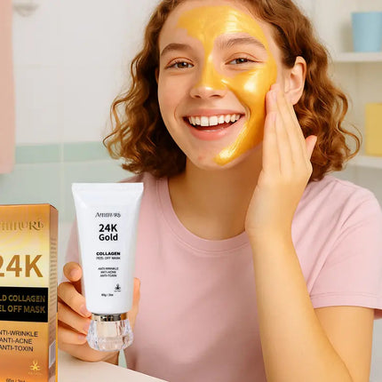 24K Gold Peel-Off Face Mask for Deep Cleansing & Pore Minimising (60ml) | Ammuri