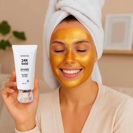 24K Gold Peel-Off Face Mask for Deep Cleansing & Pore Minimising (60ml) | Ammuri