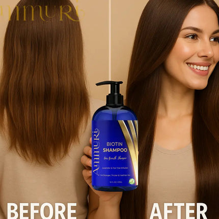 Ammuri Biotin Shampoo – DHT Blocker for Thicker, Fuller-Looking Hair | 473ml