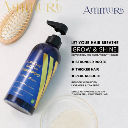 Ammuri Biotin DHT Blocker Shampoo Sulfate-Free Hair Loss Treatment