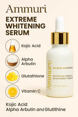 Ammuri Brightening Face Serum with Kojic Acid, Alpha Arbutin, Glutathione & Niacinamide | Dark Spot Corrector for Even Skin Tone – 30ml