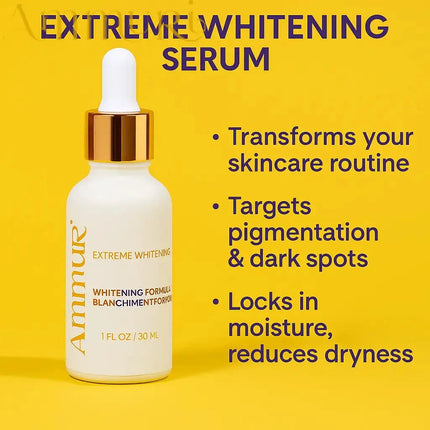 Ammuri Extreme Lightening Serum Premium Whitening Serum 30ml – Kojic Acid + Tranexamic Acid | Dark Spot & Pigmentation Corrector
