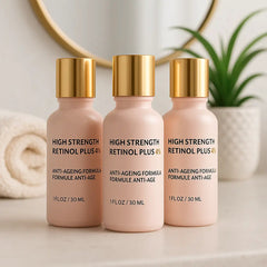 Ammuri High Strength Retinol Serum 4% Plus – Anti-Ageing Formula for Wrinkles, Fine Lines, Dark Spots & Firming – Face Serum with Vitamin Support – 3 Pack (30ml Each)