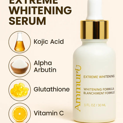 Ammuri Extreme Lightening Serum Premium Whitening Serum 30ml – Kojic Acid + Tranexamic Acid | Dark Spot & Pigmentation Corrector