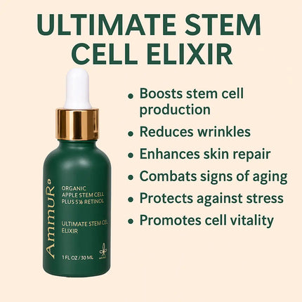 Retinol 5% Serum with Apple Stem Cell for Anti-Ageing, Acne & Dark Spots (30ml) | Ammuri