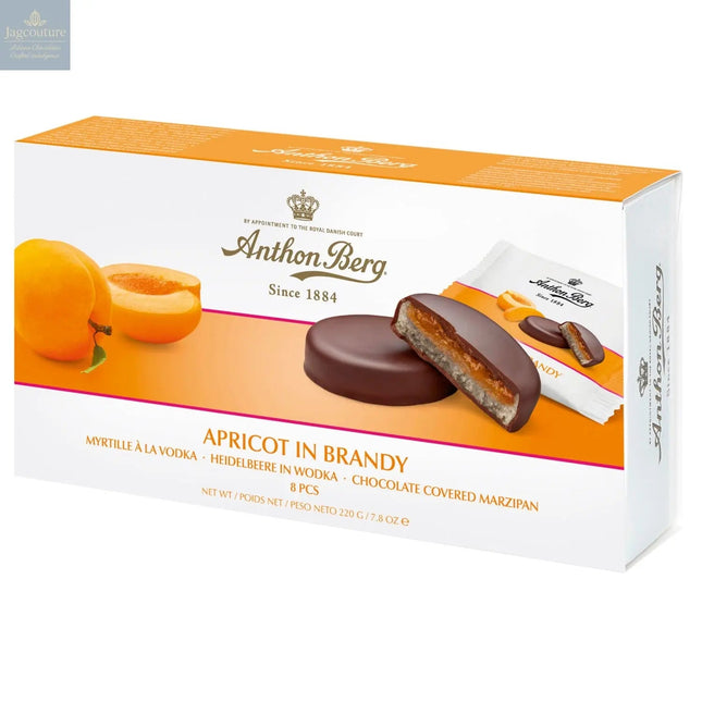 Anthon Berg apricot in brandy marzipan in dark chocolate