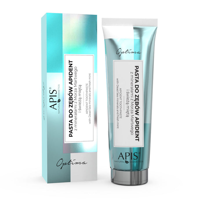 Apis Optima Apident toothpaste with Dead Sea minerals and fresh mint - deep cleansing and natural whitening | 100ml